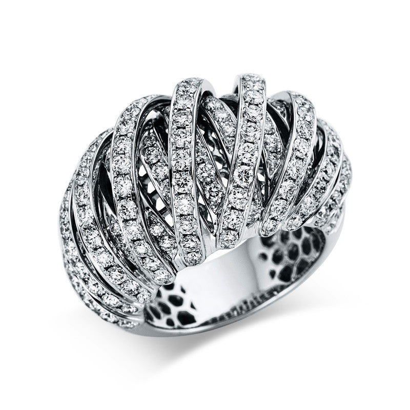 Ring aus 750/-18 Karat Weißgold mit 174 Diamanten 3