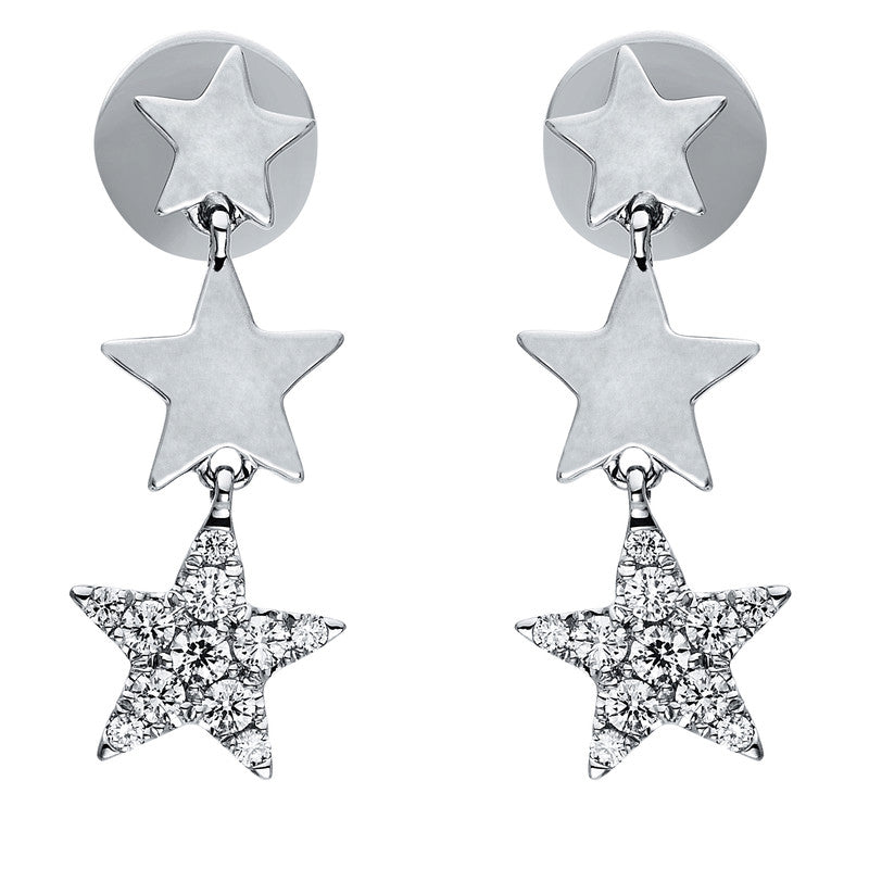 Ohrschmuck aus 750/-18 Karat Weißgold mit 22 Diamanten 0