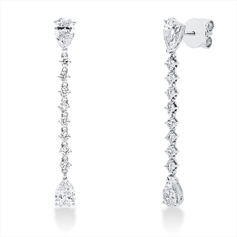 Ohrschmuck aus 750/-18 Karat Weißgold mit 20 Diamanten 2
