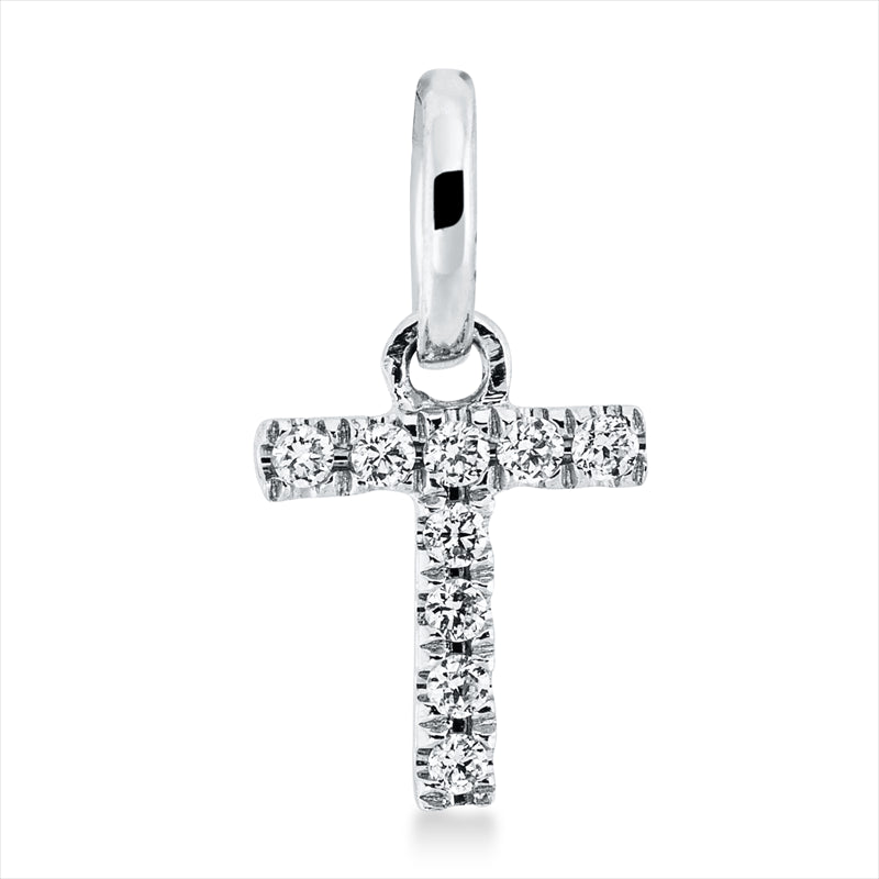 Anhänger aus 750/-18 Karat Weißgold mit 9 Diamanten 0