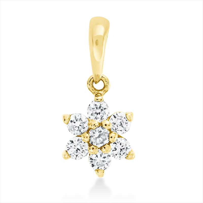 Anhänger aus 585/-14 Karat Gelbgold mit 7 Diamanten 0