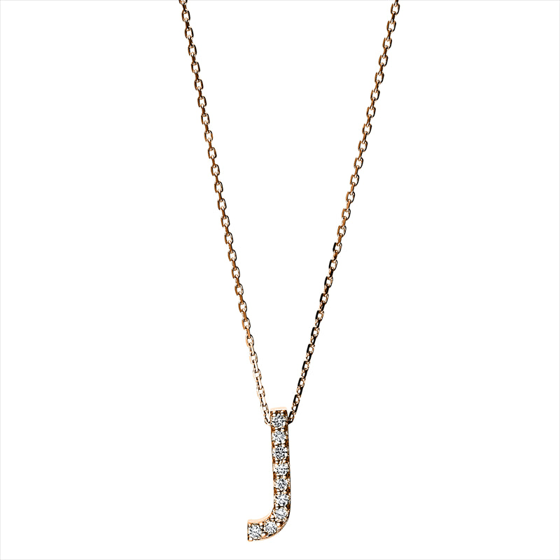 Collier aus 585/-14 Karat Rotgold mit 9 Diamanten 0