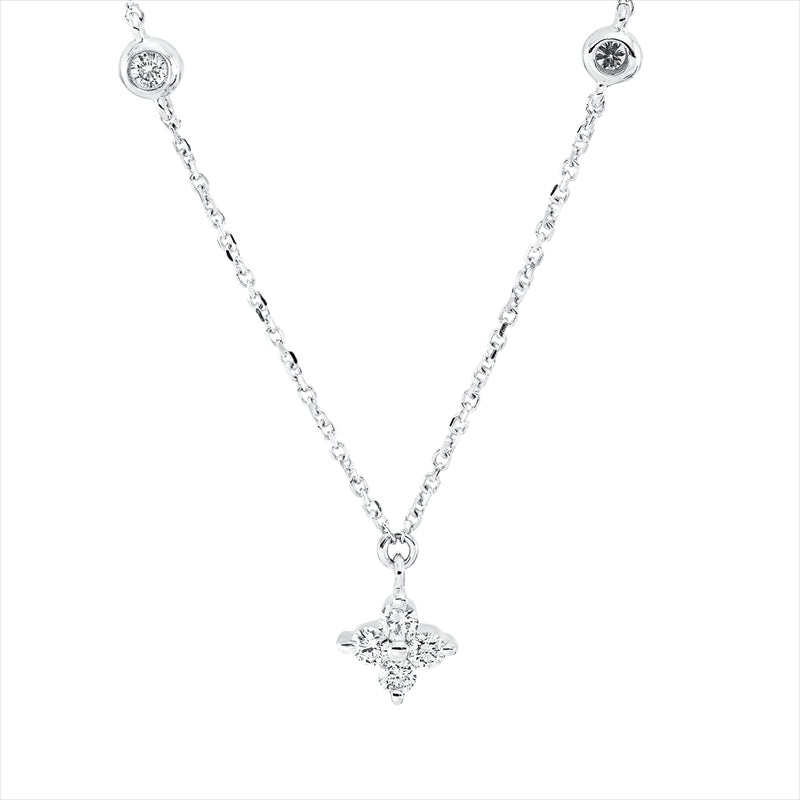 Collier    aus 750/-18 Karat Weißgold mit 16 Diamanten 0