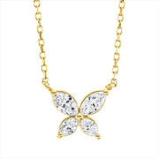 Collier    aus 750/-18 Karat Gelbgold mit 4 Diamanten 0