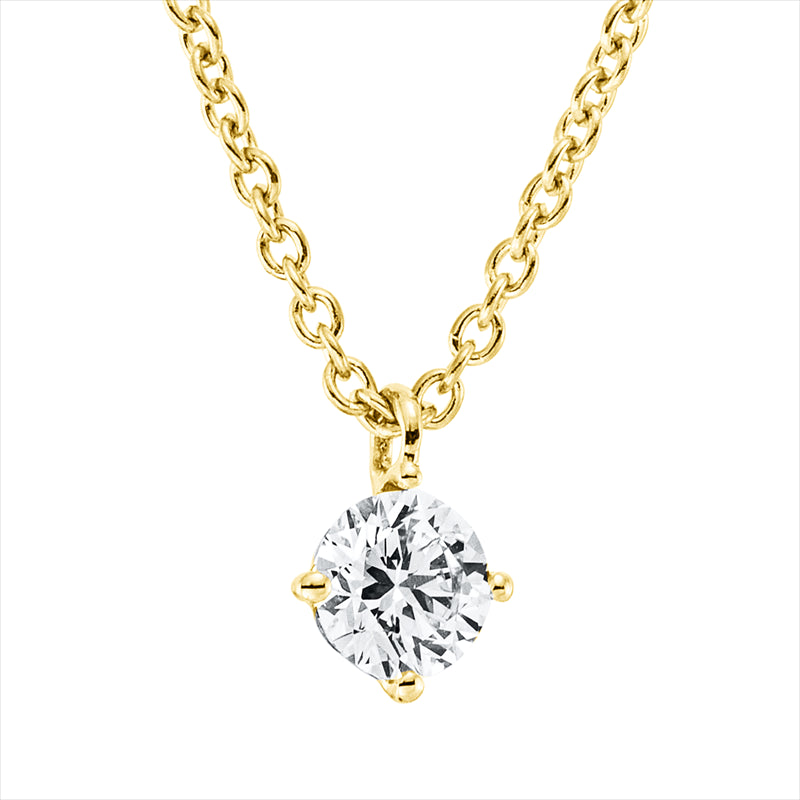 Collier aus 750/-18 Karat Gelbgold mit 1 Diamant 0
