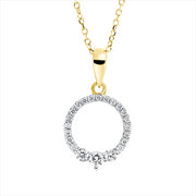 Collier    aus 750/-18 Karat Gelbgold mit 22 Diamanten 0