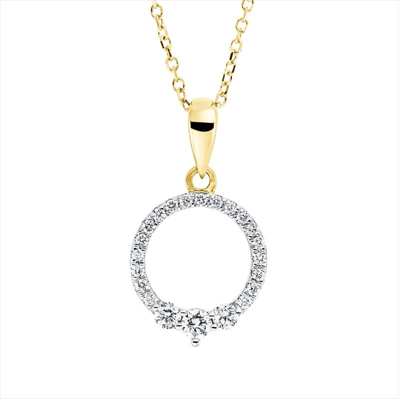 Collier    aus 750/-18 Karat Gelbgold mit 22 Diamanten 0