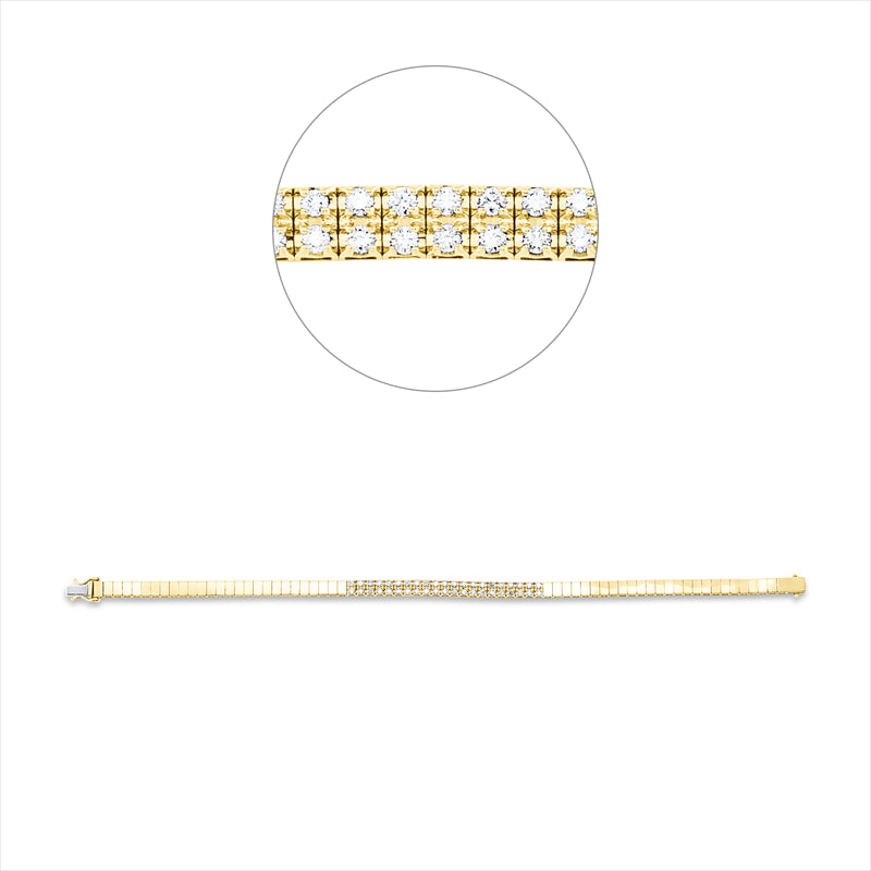 Armband aus 750/-18 Karat Gelbgold mit 42 Diamanten 0