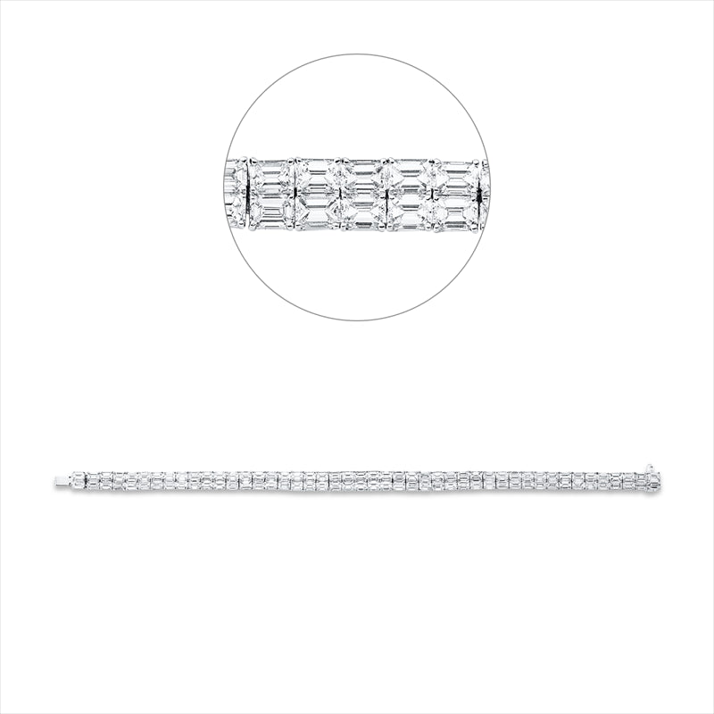 Armband aus 750/-18 Karat Weißgold mit 92 Diamanten 14