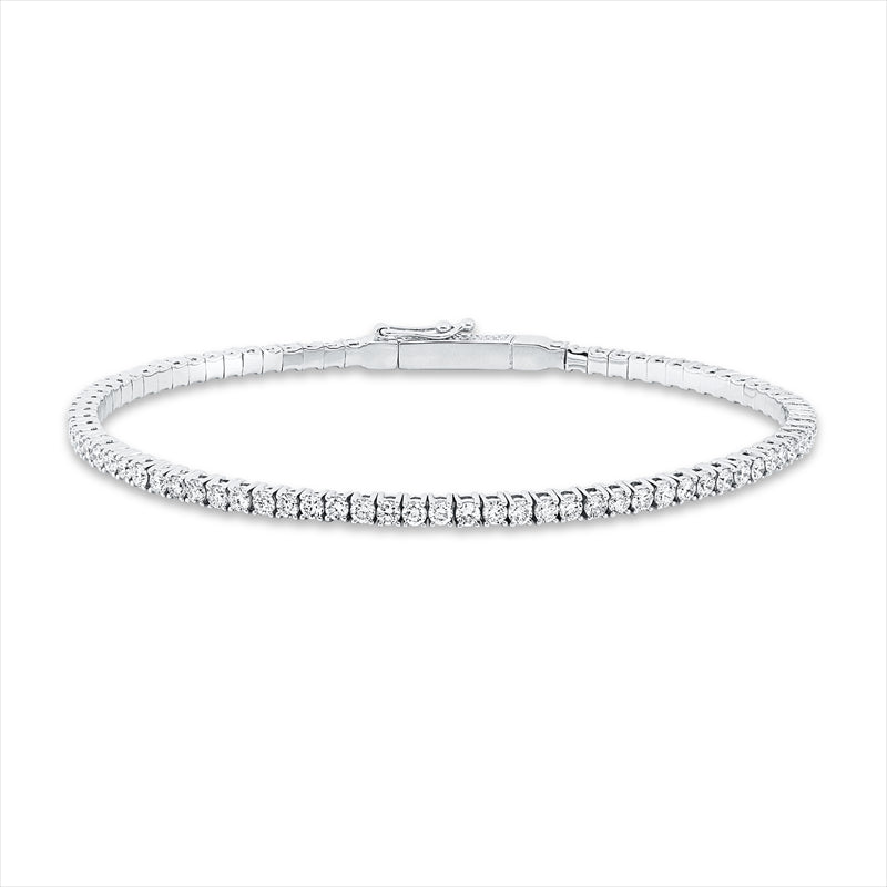 Armreif aus 750/-18 Karat Weißgold mit 78 Diamanten 2