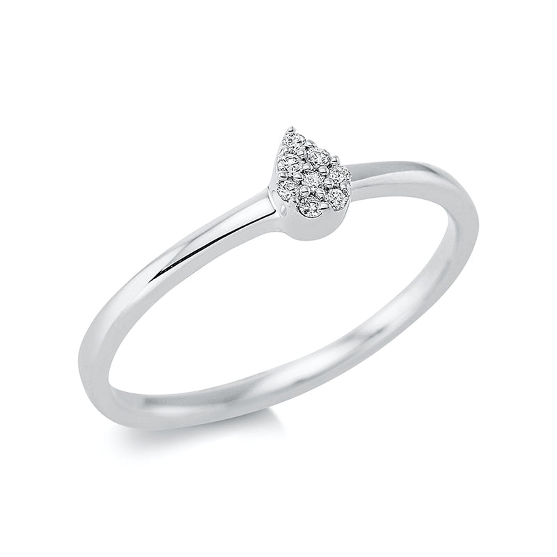 Ring    aus 750/-18 Karat Weißgold mit 8 Diamanten 0