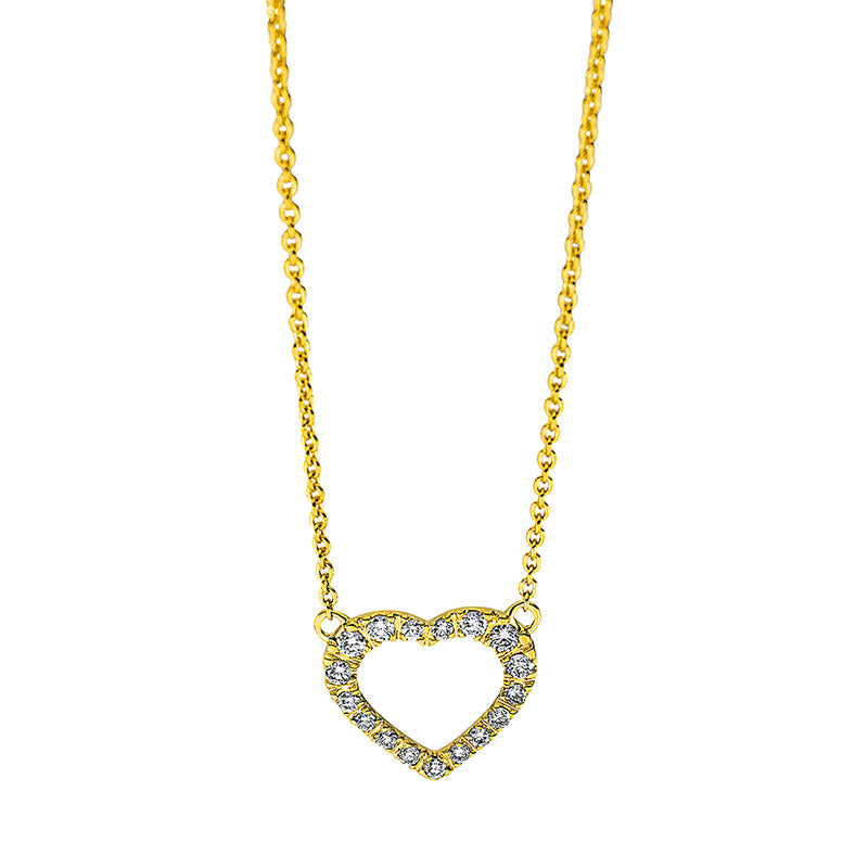 Collier    aus 750/-18 Karat Gelbgold mit 17 Diamanten 0