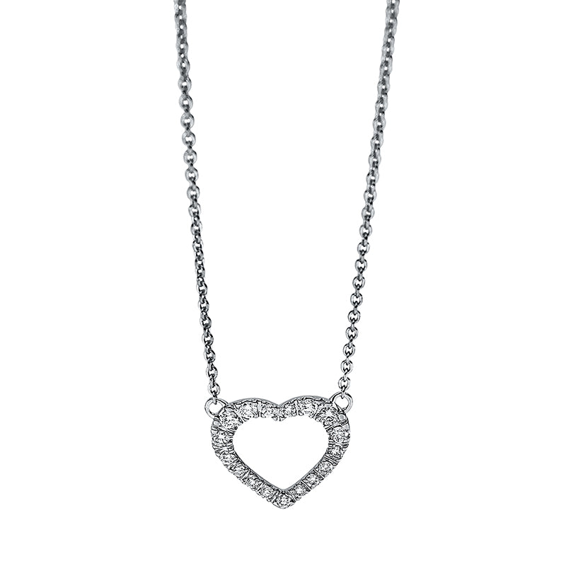 Collier    aus 750/-18 Karat Weißgold mit 17 Diamanten 0