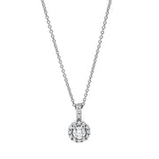 Collier    aus 750/-18 Karat Weißgold mit 16 Diamanten 0