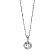 Collier    aus 750/-18 Karat Weißgold mit 16 Diamanten 0