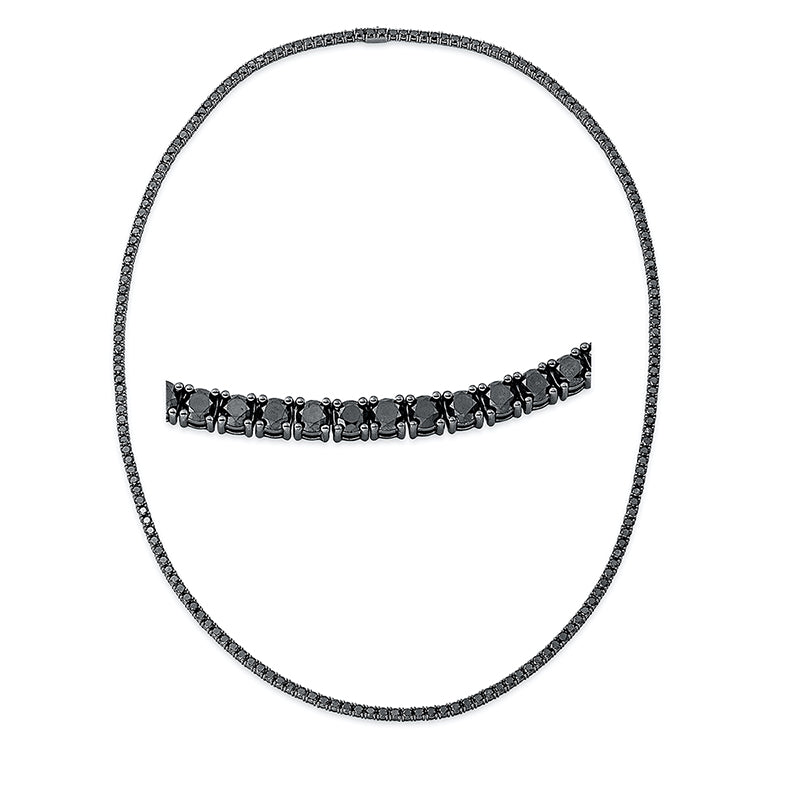 Collier    aus 750/-18 Karat Weißgold mit 185 Diamanten 24 ct