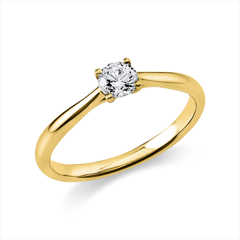 Ring - Solitaire aus Gold mit Diamant, GIA Zertifikat - 1A291