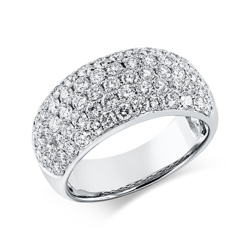 Ring    aus 750/-18 Karat Weißgold mit 69 Diamanten 1