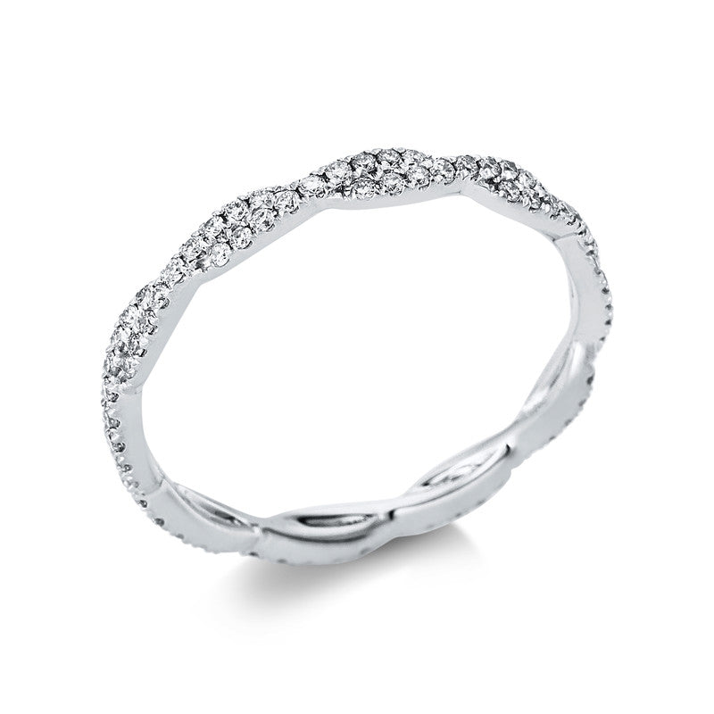 Ring    aus 750/-18 Karat Weißgold mit 90 Diamanten 0