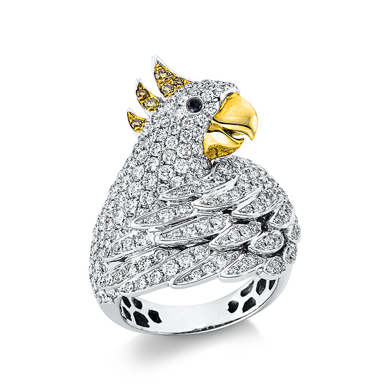 Ring    aus 750/-18 Karat Weißgold / Gelbgold mit 224 Diamanten 2