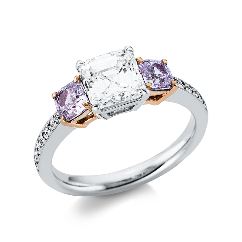 Ring    aus 750/-18 Karat Weißgold / Rotgold mit 19 Diamanten 2