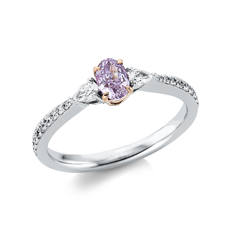 Ring    aus 750/-18 Karat Weißgold / Rotgold mit 23 Diamanten 0