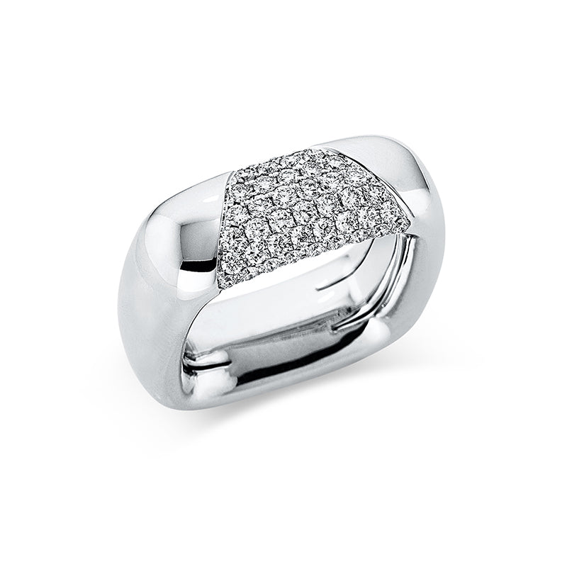 Ring    aus 750/-18 Karat Weißgold mit 52 Diamanten 0