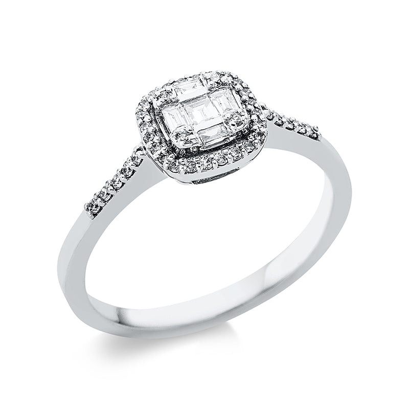 Ring    aus 750/-18 Karat Weißgold mit 44 Diamanten 0