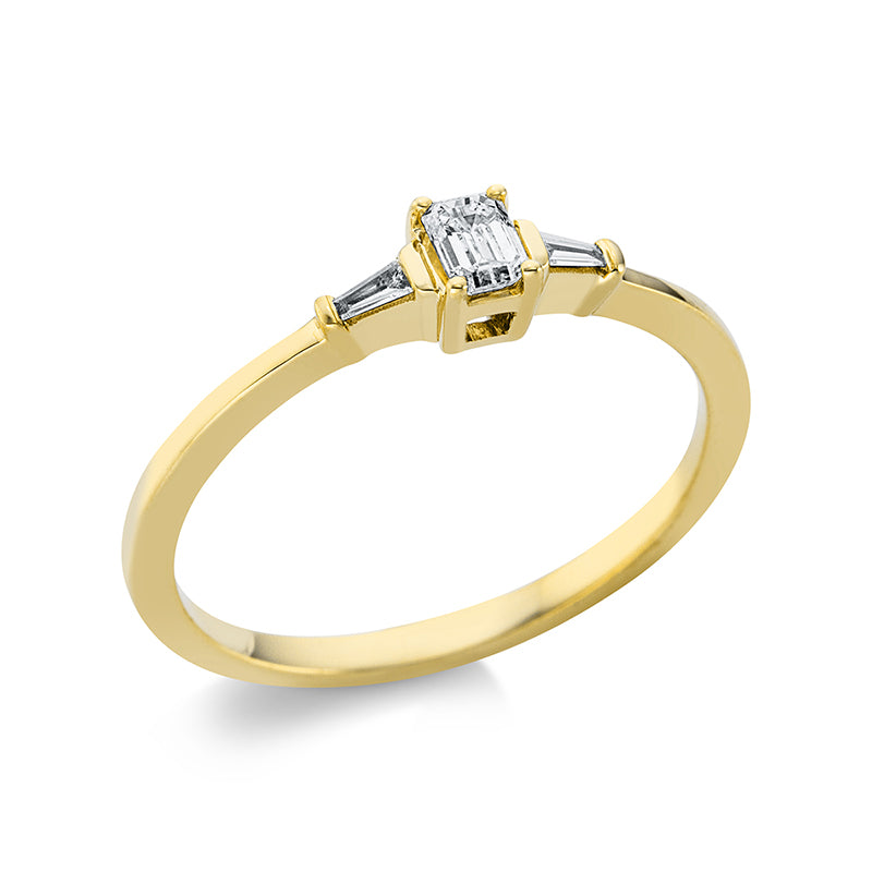Ring    aus 750/-18 Karat Gelbgold mit 3 Diamanten 0