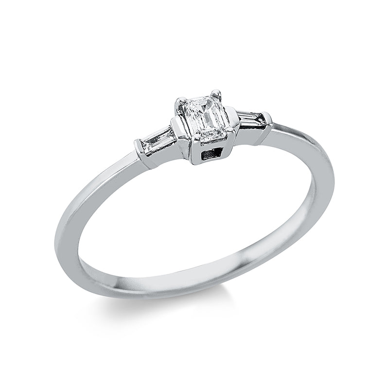 Ring    aus 750/-18 Karat Weißgold mit 3 Diamanten 0
