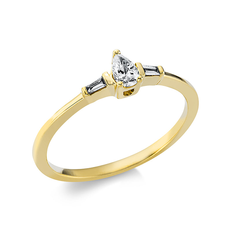 Ring    aus 750/-18 Karat Gelbgold mit 3 Diamanten 0