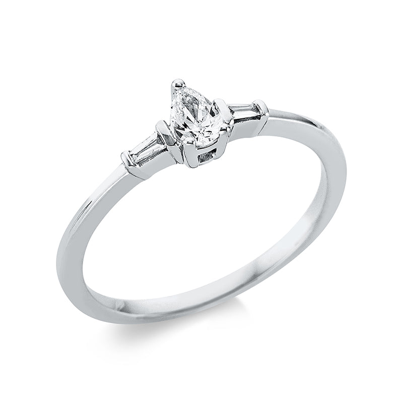 Ring    aus 750/-18 Karat Weißgold mit 3 Diamanten 0