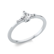 Ring    aus 750/-18 Karat Weißgold mit 3 Diamanten 0