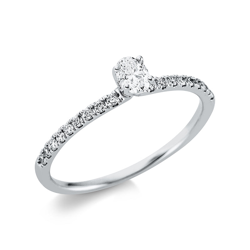 Ring    aus 750/-18 Karat Weißgold mit 19 Diamanten 0