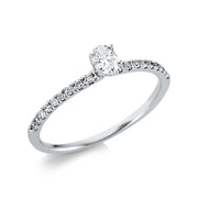 Ring    aus 750/-18 Karat Weißgold mit 19 Diamanten 0