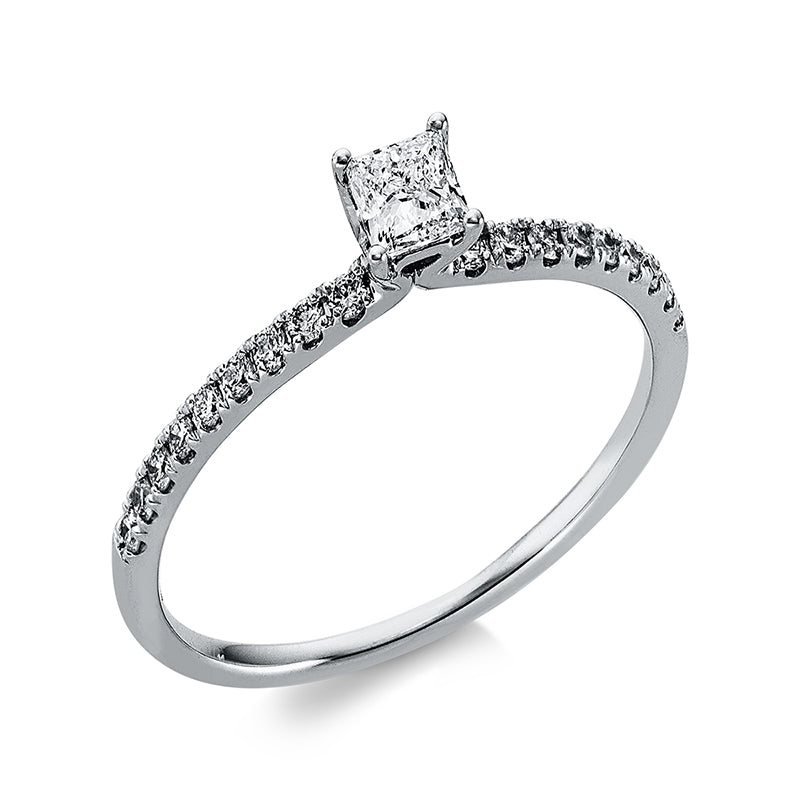 Ring    aus 750/-18 Karat Weißgold mit 19 Diamanten 0