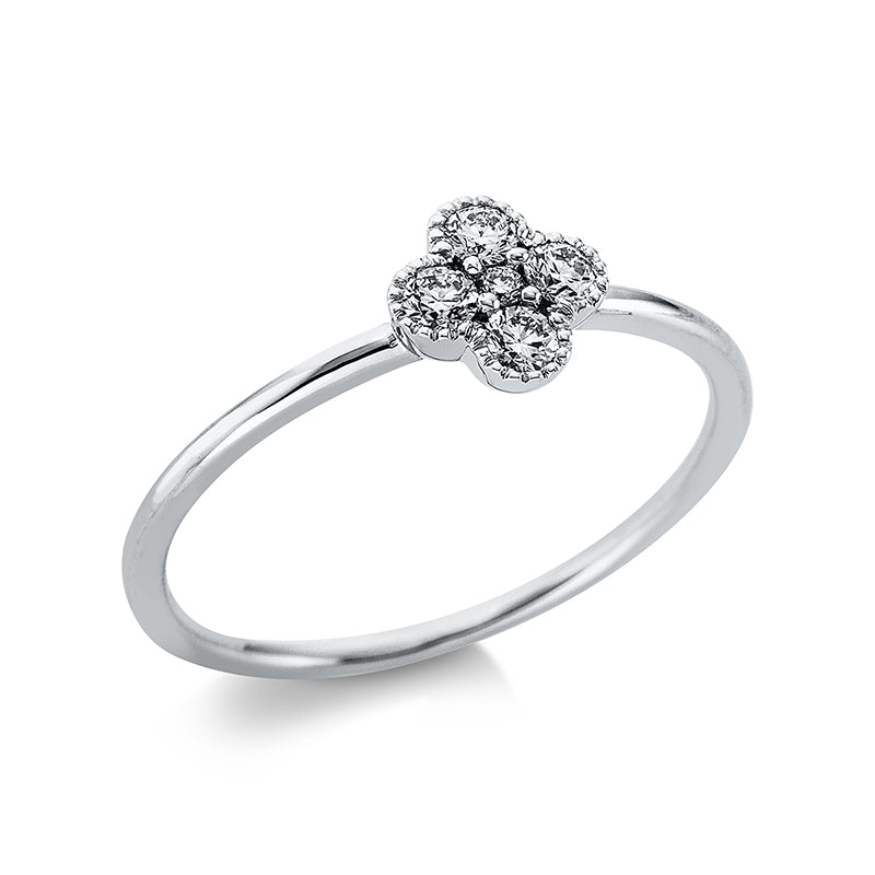 Ring    aus 750/-18 Karat Weißgold mit 5 Diamanten 0