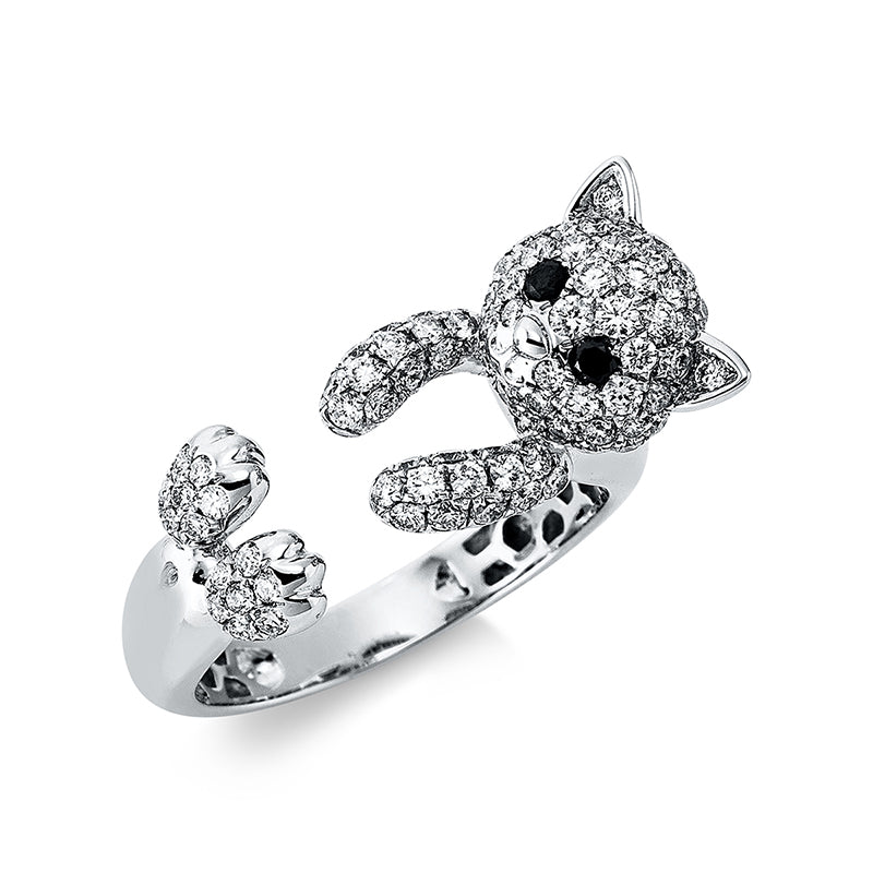 Ring    aus 750/-18 Karat Weißgold mit 89 Diamanten 0