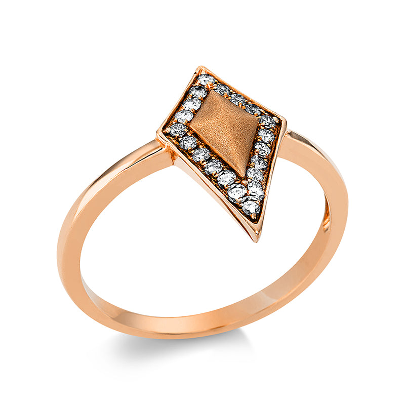 Ring    aus 750/-18 Karat Rotgold mit 20 Diamanten 0