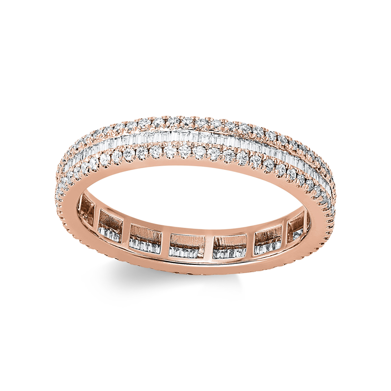 Ring    aus 750/-18 Karat Rotgold mit 221 Diamanten 0
