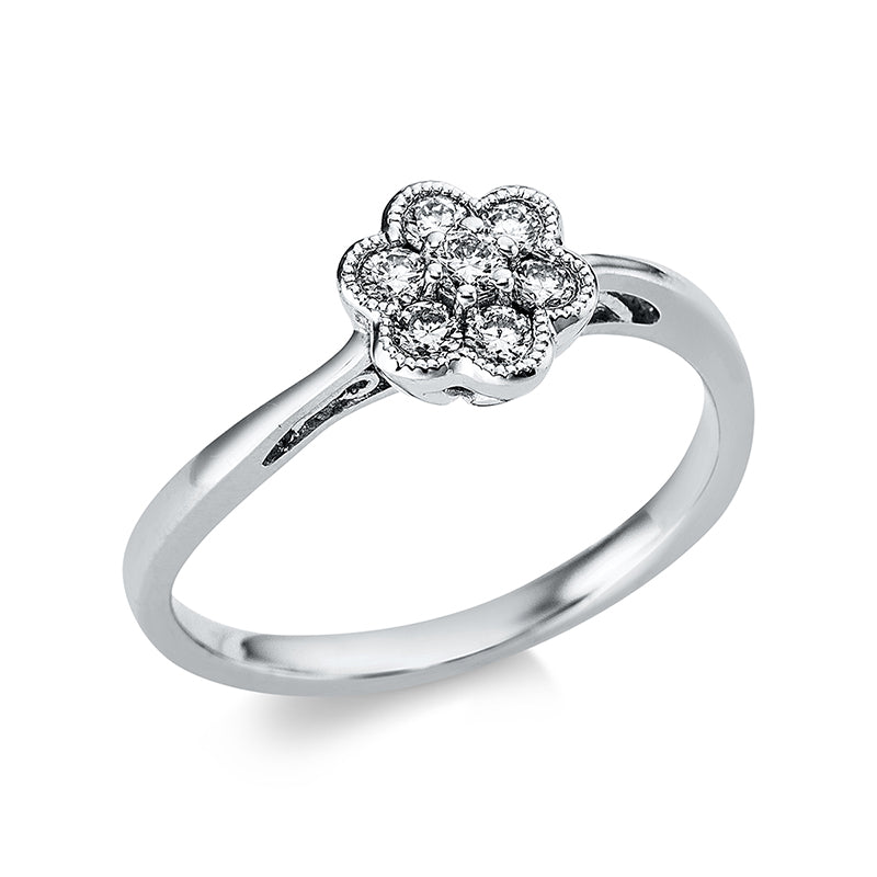 Ring    aus 750/-18 Karat Weißgold mit 7 Diamanten 0