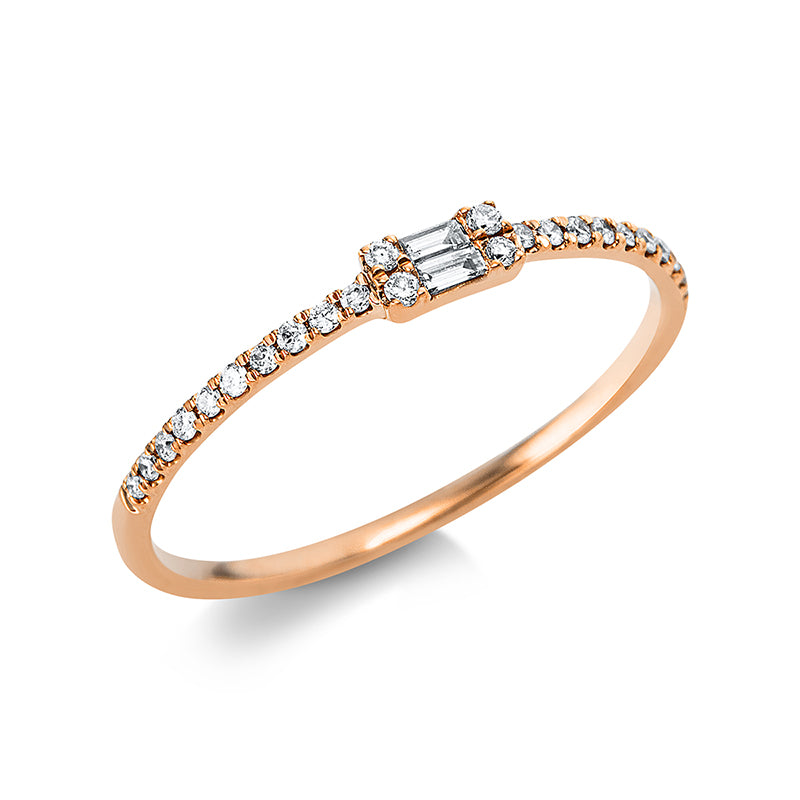 Ring    aus 750/-18 Karat Rotgold mit 26 Diamanten 0