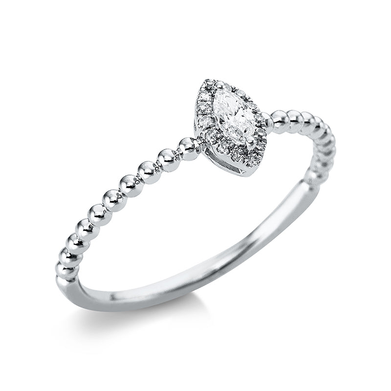 Ring    aus 750/-18 Karat Weißgold mit 15 Diamanten 0