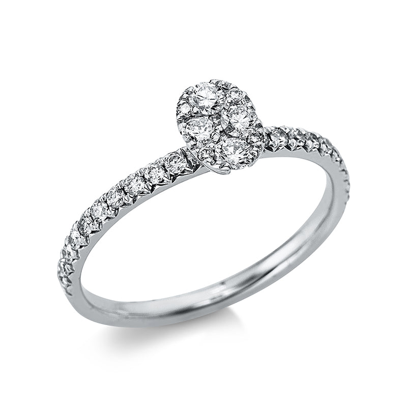 Ring    aus 750/-18 Karat Weißgold mit 32 Diamanten 0