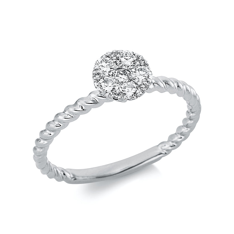 Ring    aus 750/-18 Karat Weißgold mit 11 Diamanten 0