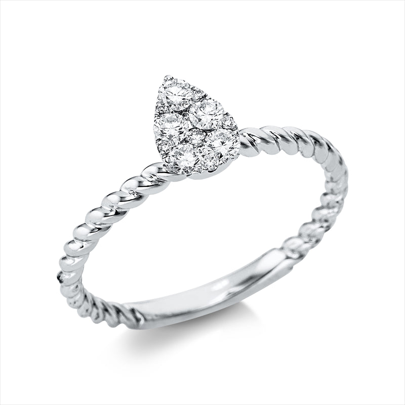 Ring    aus 750/-18 Karat Weißgold mit 12 Diamanten 0