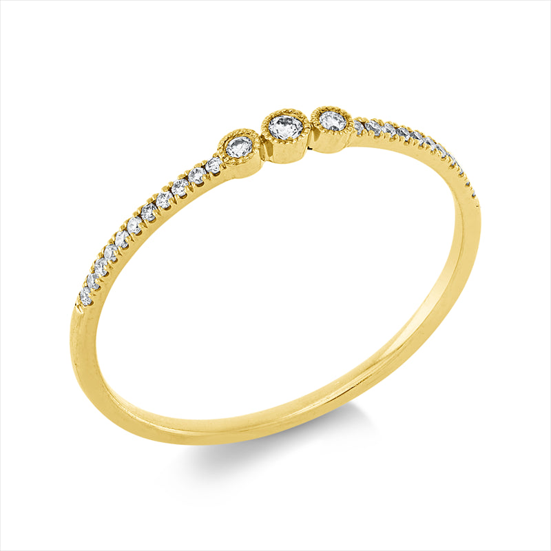 Ring    aus 750/-18 Karat Gelbgold mit 25 Diamanten 0