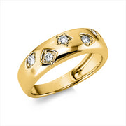 Ring - Mehrfachsteinbesatz aus Gold mit Diamanten - 1AV05