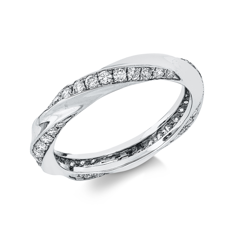 Ring    aus 750/-18 Karat Weißgold mit 56 Diamanten 0