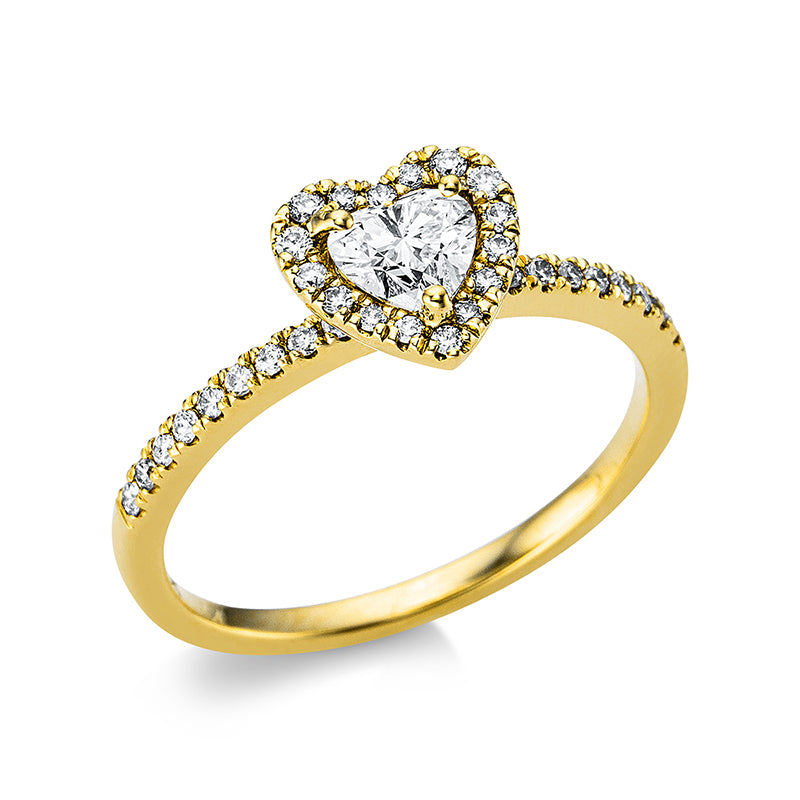 Ring    aus 750/-18 Karat Gelbgold mit 43 Diamanten 0